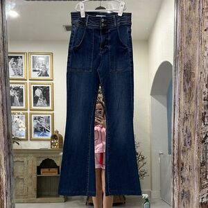 Frame Le High Flare Dark Denim Jeans size 26